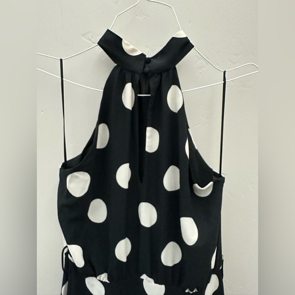 Mango Black and White Polka Dot Maxi Dress - Picture 3 of 5